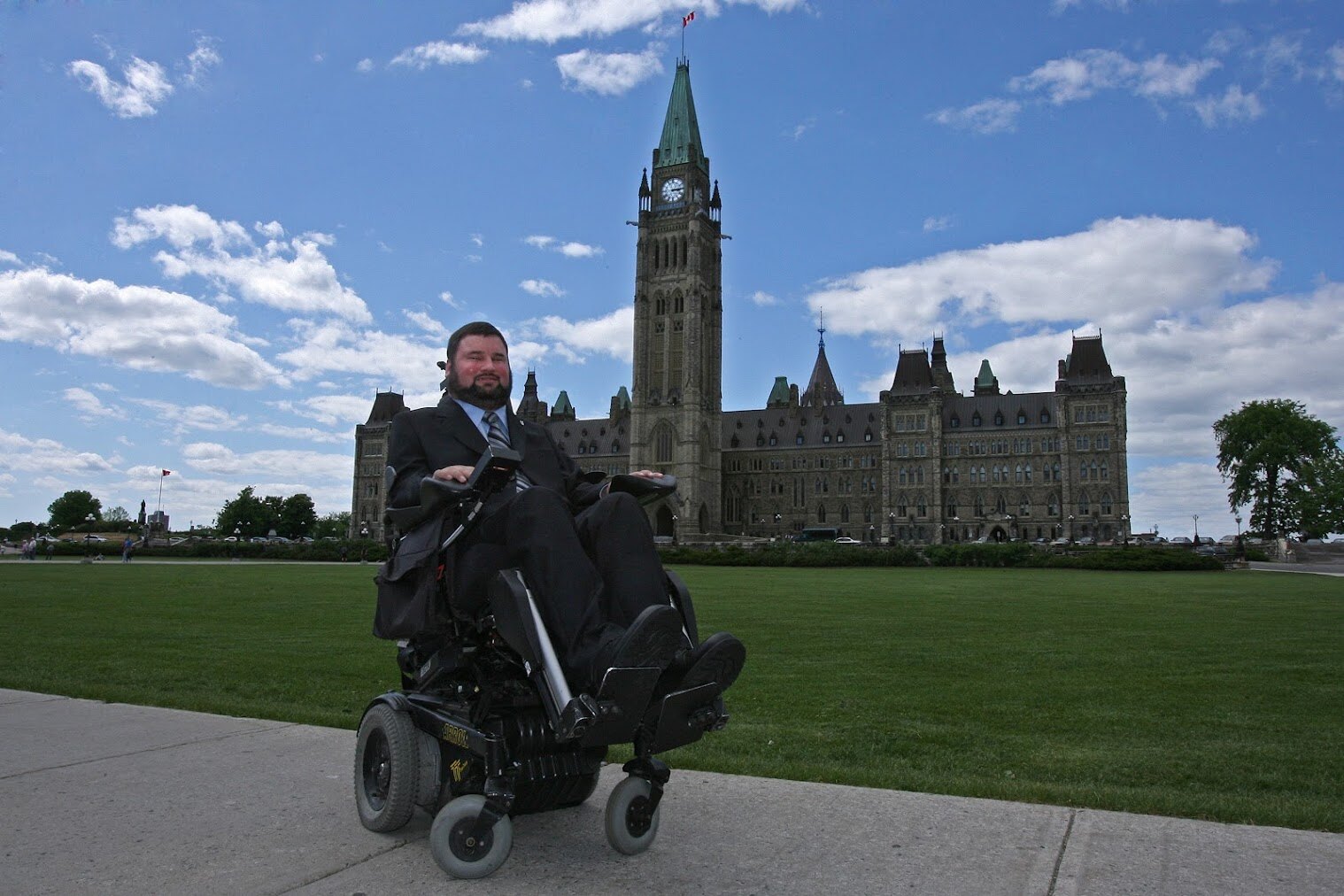 Steven Fletcher on the grounds of Parliament Hill